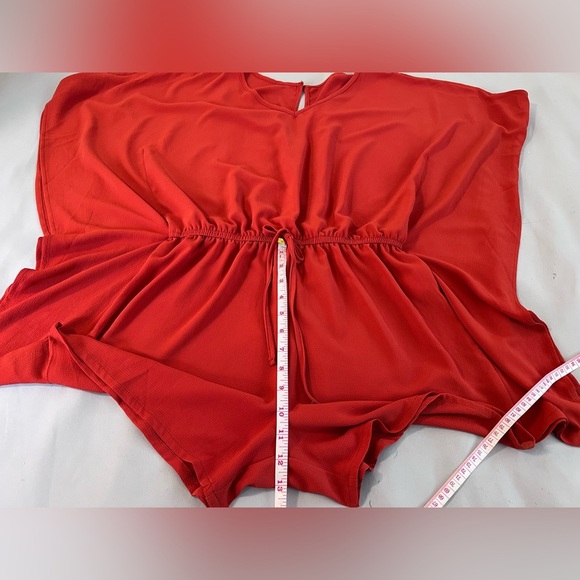 Women's Short‎ Sleeve Romper - Brick Red Sz Medium butterfly style - Picture 4 of 9